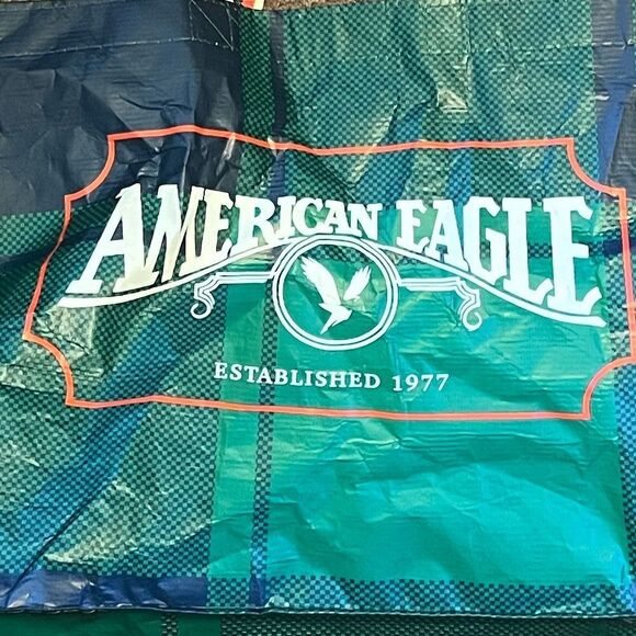 AE 🦅 American eagle large reusable tote bag BONUS AE bag free w/purchase - Picture 6 of 7
